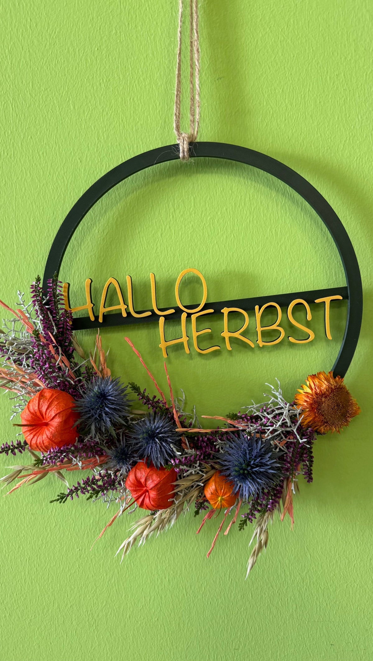 Herbstkranz – Dekokranz mit Trockenblumen
