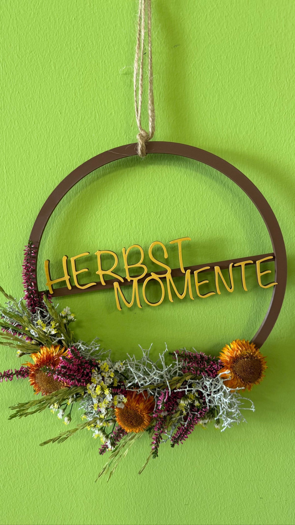 Herbstkranz – Dekokranz mit Trockenblumen