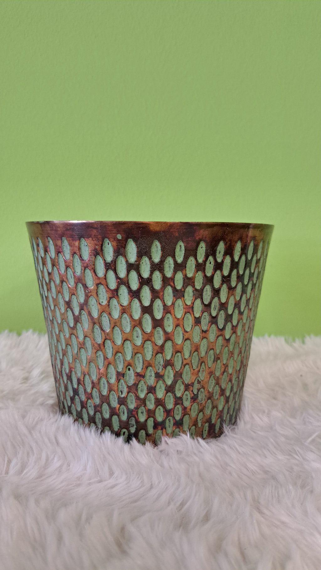 Kupfer Übertopf - Metalltopf mit Vintage Patina