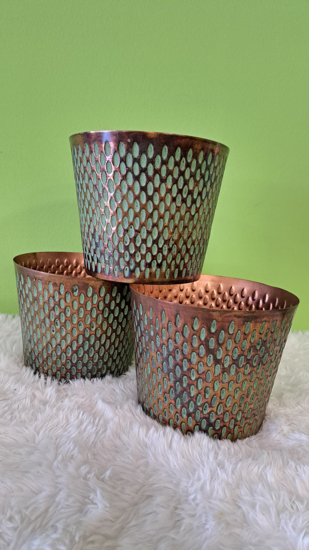 Kupfer Übertopf - Metalltopf mit Vintage Patina