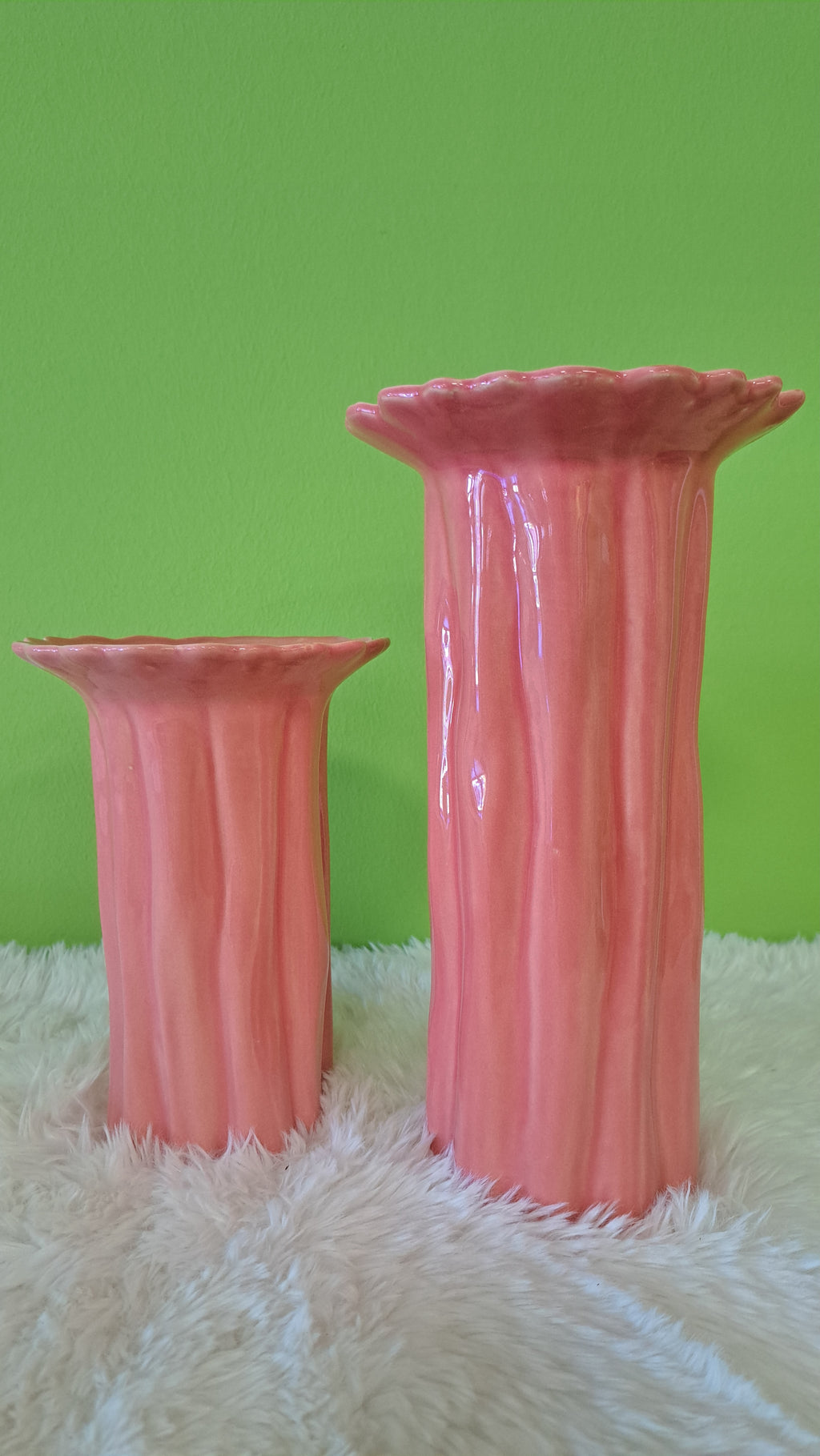 Nala Vase – Keramikvase in Melone oder Hellgrün