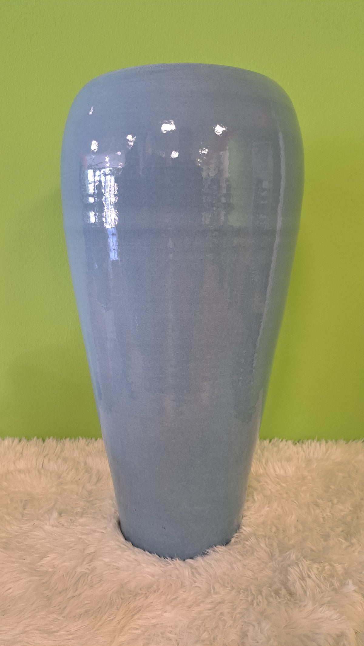 Bodenvase Classico – Hochglanz Keramikvase in Blau