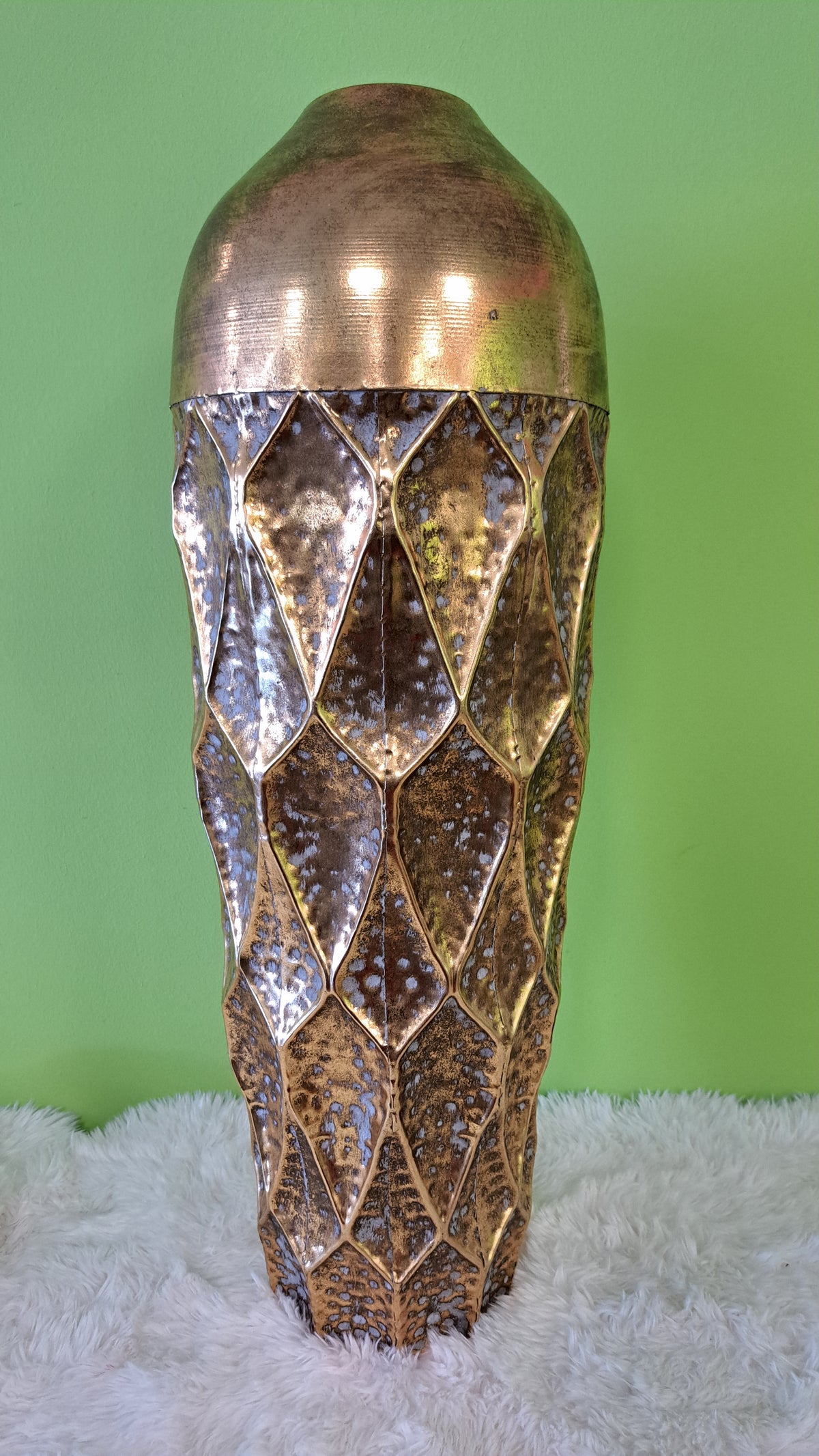 Bodenvase Gold - Dekovase mit strukturierter Oberfläche