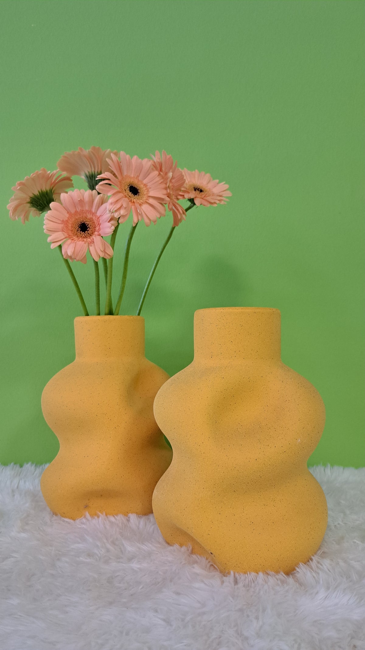 Samtvase Gelb - Moderne Designvase von Classico